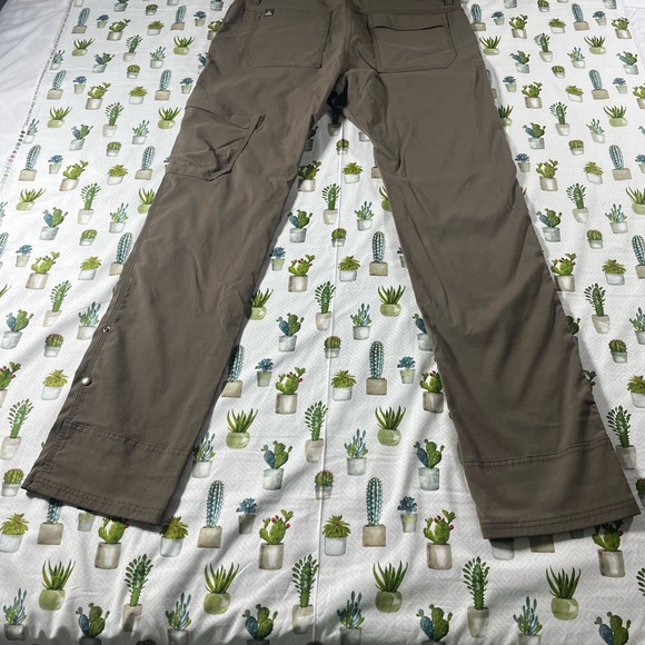 PrAna Breathe Straight Fit Brown Men’s Pants 36X34 Vented Cargo Stretchy - Picture 13 of 16